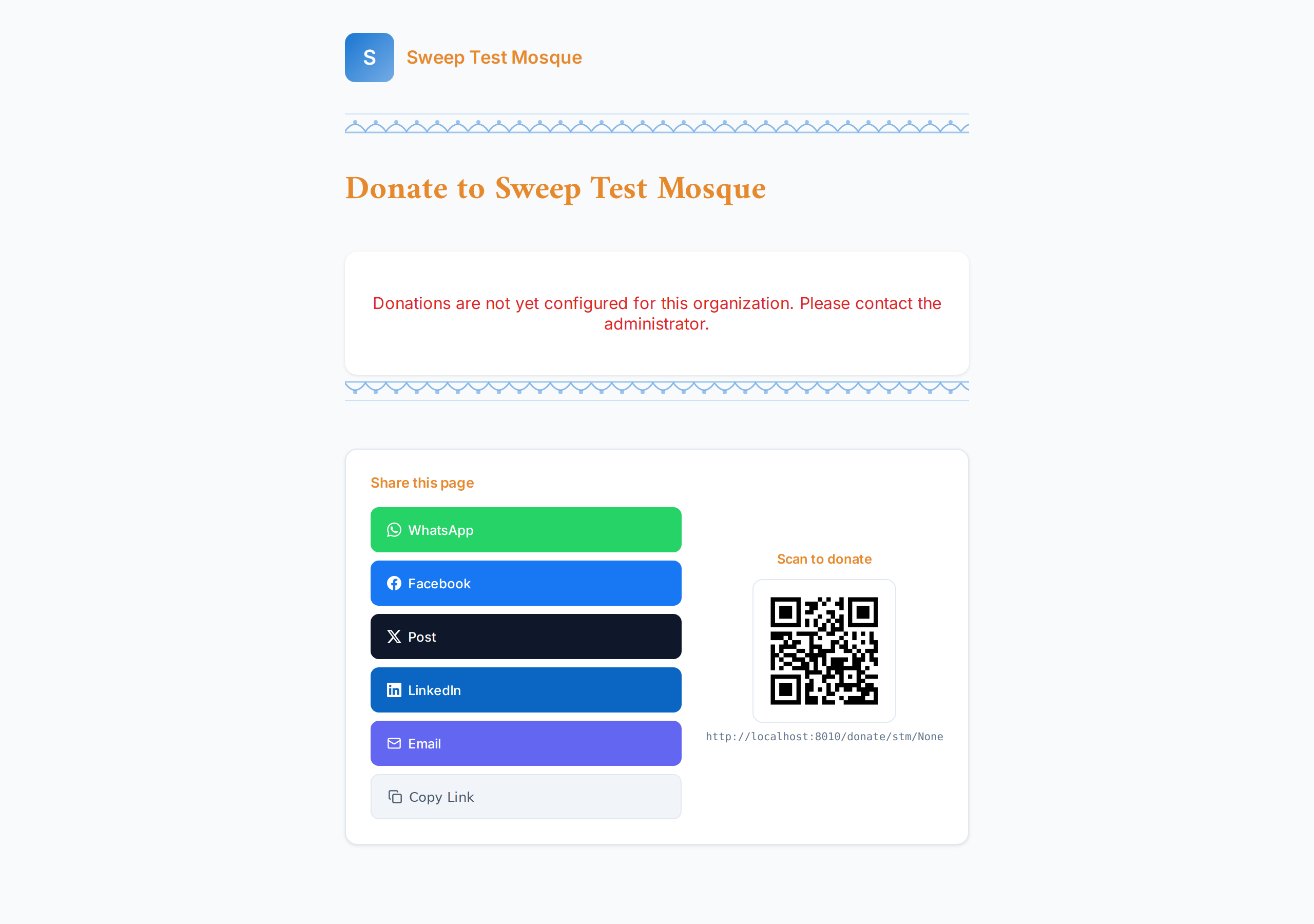 Live donate page