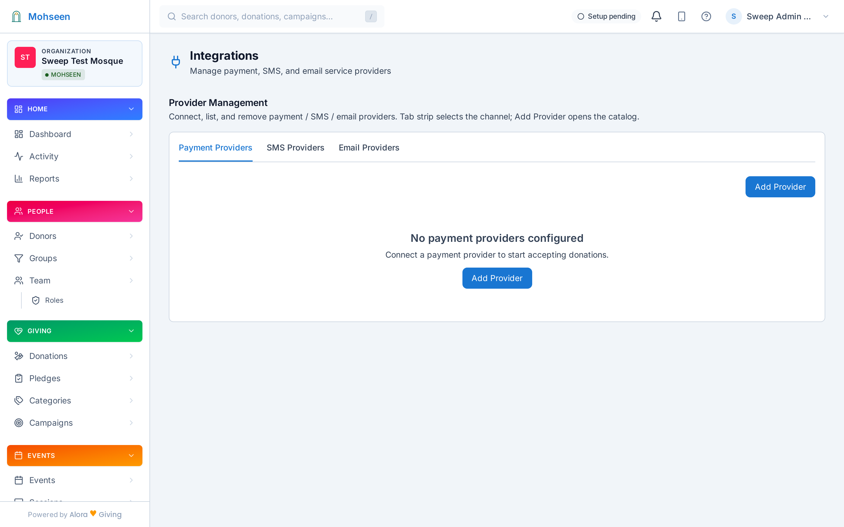 Payment provider integrations